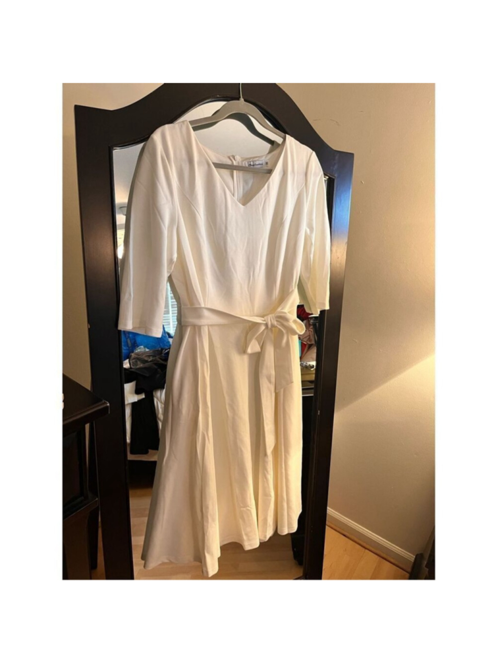NEW Vintage Tea Dress Cocktail Midi 3/4 Sleeves w/ Pockets 3X